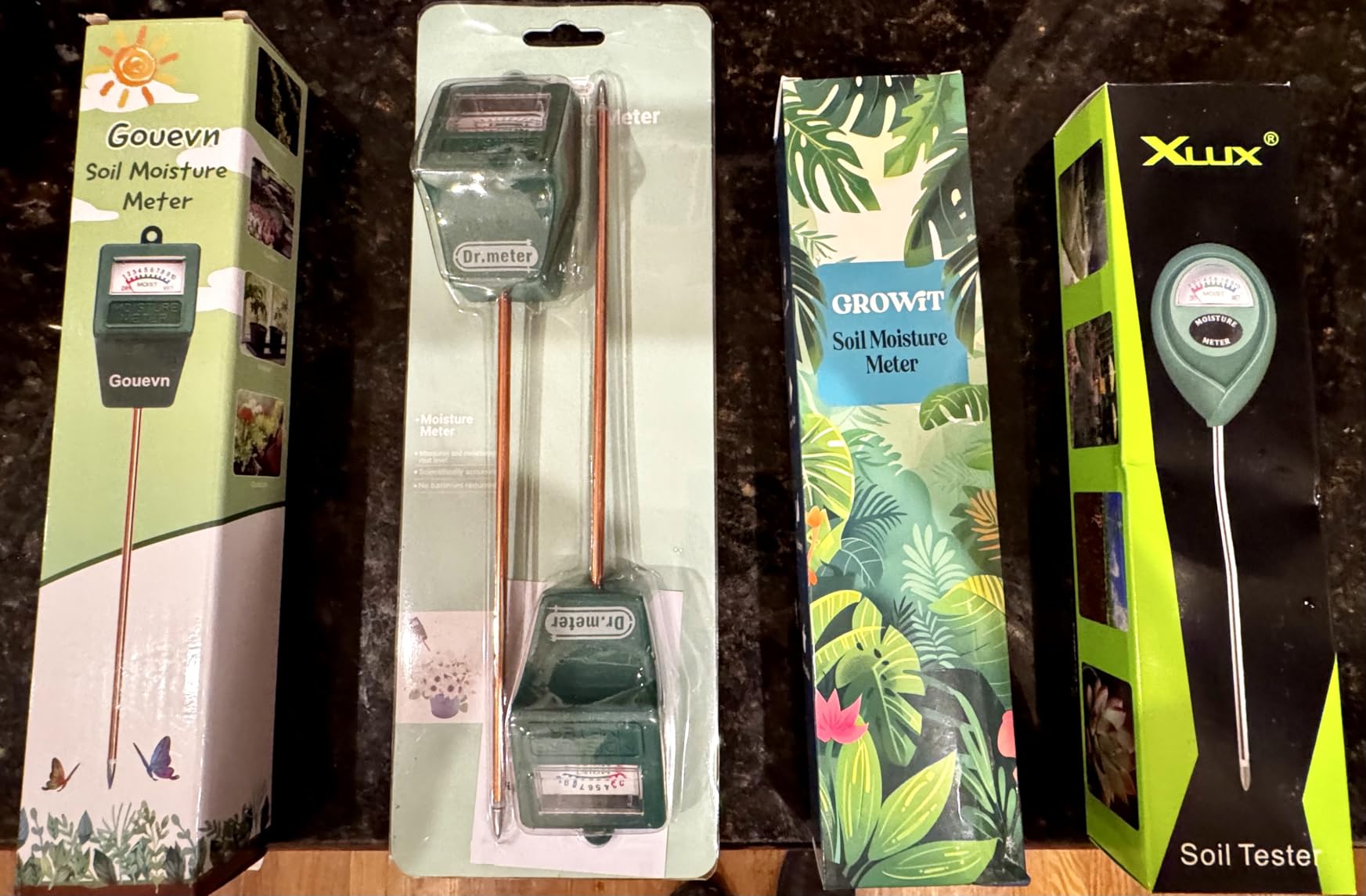 XLUX Long Probe Deep Use Soil Moisture Meter, Water Monitor Indicator Sensor, Hygrometer for Outdoor Indoor Large Pot Plants, Flower, Gardening, Farming - Customer Photo 1